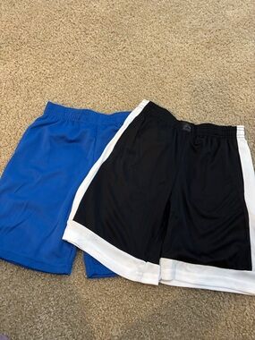 Reebok Black & Royal Blue Athletic Mesh Shorts